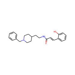 O=C(/C=C/c1ccccc1O)NCCC1CCN(Cc2ccccc2)CC1 ZINC000653864093