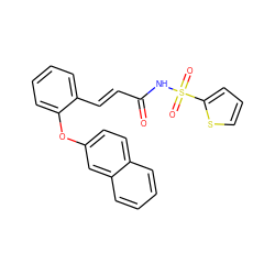 O=C(/C=C/c1ccccc1Oc1ccc2ccccc2c1)NS(=O)(=O)c1cccs1 ZINC000034233574