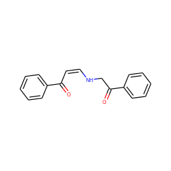 O=C(/C=C\NCC(=O)c1ccccc1)c1ccccc1 ZINC000100431964