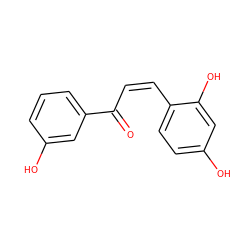 O=C(/C=C\c1ccc(O)cc1O)c1cccc(O)c1 ZINC000004683284