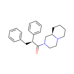 O=C([C@@H](Cc1ccccc1)c1ccccc1)N1CCN2CCCC[C@@H]2C1 ZINC000095554694