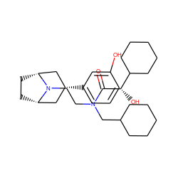 O=C([C@@H](O)C1CCCCC1)N(CCN1[C@H]2CC[C@@H]1C[C@H](c1cccc(O)c1)C2)CC1CCCCC1 ZINC001772612500