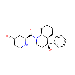 O=C([C@@H]1C[C@@H](O)CCN1)N1CC[C@@](O)(c2ccccc2)[C@@H]2CCCC[C@@H]21 ZINC000071317626