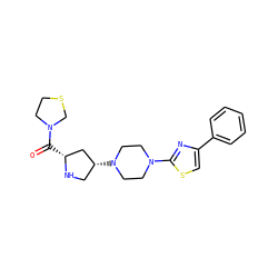 O=C([C@@H]1C[C@H](N2CCN(c3nc(-c4ccccc4)cs3)CC2)CN1)N1CCSC1 ZINC000095560439