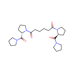 O=C([C@@H]1CCCN1C(=O)CCCCC(=O)N1CCC[C@H]1C(=O)N1CCCC1)N1CCCC1 ZINC000013491611