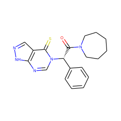 O=C([C@H](c1ccccc1)n1cnc2[nH]ncc2c1=S)N1CCCCCC1 ZINC000000594140