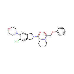 O=C([C@H]1CCCCN1C(=O)COc1ccccc1)N1Cc2cc(Cl)c(N3CCOCC3)cc2C1 ZINC000299854998