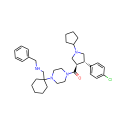 O=C([C@H]1CN(C2CCCC2)C[C@@H]1c1ccc(Cl)cc1)N1CCN(C2(CNCc3ccccc3)CCCCC2)CC1 ZINC000028953898