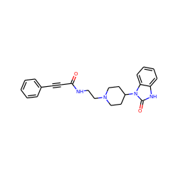 O=C(C#Cc1ccccc1)NCCN1CCC(n2c(=O)[nH]c3ccccc32)CC1 ZINC000040424630