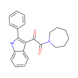 O=C(C(=O)N1CCCCCC1)c1c(-c2ccccc2)[nH]c2ccccc12 ZINC000013560047