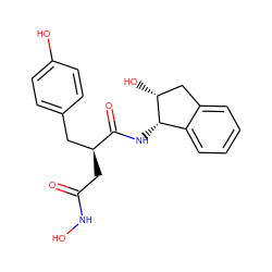 O=C(C[C@@H](Cc1ccc(O)cc1)C(=O)N[C@H]1c2ccccc2C[C@H]1O)NO ZINC000013864278