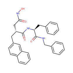 O=C(C[C@@H](Cc1ccc2ccccc2c1)C(=O)N[C@@H](Cc1ccccc1)C(=O)NCc1ccccc1)NO ZINC000026665574