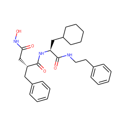 O=C(C[C@@H](Cc1ccccc1)C(=O)N[C@@H](CC1CCCCC1)C(=O)NCCc1ccccc1)NO ZINC000026651527