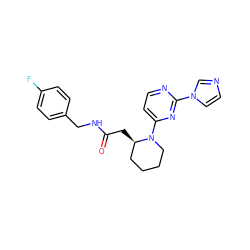 O=C(C[C@@H]1CCCCN1c1ccnc(-n2ccnc2)n1)NCc1ccc(F)cc1 ZINC000035271570