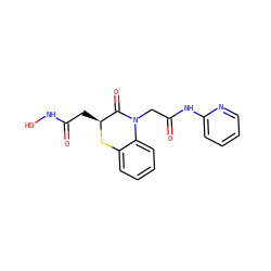 O=C(C[C@@H]1Sc2ccccc2N(CC(=O)Nc2ccccn2)C1=O)NO ZINC000029251232