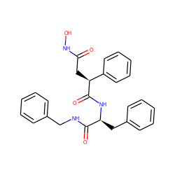 O=C(C[C@H](C(=O)N[C@@H](Cc1ccccc1)C(=O)NCc1ccccc1)c1ccccc1)NO ZINC000026672197