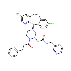 O=C(C[C@H]1CN([C@@H]2c3ccc(Cl)cc3CCc3cc(Br)cnc32)CCN1C(=O)CCc1ccccc1)NCc1cccnc1 ZINC000028564680