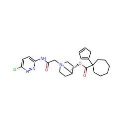 O=C(C[N+]12CCC(CC1)[C@@H](OC(=O)C1(C3=CC=CC3)CCCCCC1)C2)Nc1ccc(Cl)nn1 ZINC000103276812