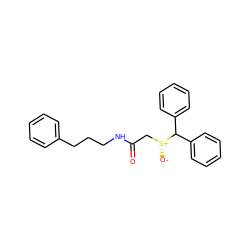 O=C(C[S@@+]([O-])C(c1ccccc1)c1ccccc1)NCCCc1ccccc1 ZINC000066097887