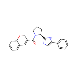 O=C(C1=Cc2ccccc2OC1)N1CCC[C@H]1c1ncc(-c2ccccc2)[nH]1 ZINC001772582879