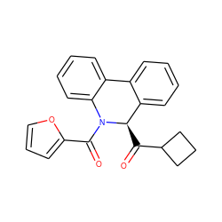 O=C(C1CCC1)[C@@H]1c2ccccc2-c2ccccc2N1C(=O)c1ccco1 ZINC000040977176