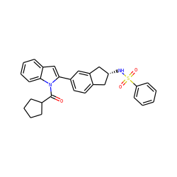 O=C(C1CCCC1)n1c(-c2ccc3c(c2)C[C@H](NS(=O)(=O)c2ccccc2)C3)cc2ccccc21 ZINC000028949513