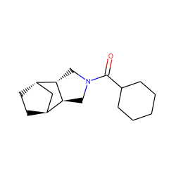 O=C(C1CCCCC1)N1C[C@H]2[C@H]3CC[C@@H](C3)[C@@H]2C1 ZINC000509307912