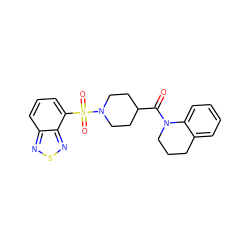 O=C(C1CCN(S(=O)(=O)c2cccc3nsnc23)CC1)N1CCCc2ccccc21 ZINC000004078111