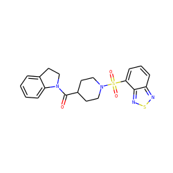 O=C(C1CCN(S(=O)(=O)c2cccc3nsnc23)CC1)N1CCc2ccccc21 ZINC000004079574