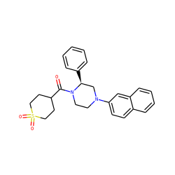 O=C(C1CCS(=O)(=O)CC1)N1CCN(c2ccc3ccccc3c2)C[C@@H]1c1ccccc1 ZINC001772605281