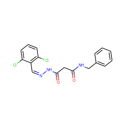 O=C(CC(=O)N/N=C\c1c(Cl)cccc1Cl)NCc1ccccc1 ZINC000004905608