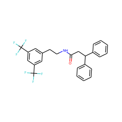 O=C(CC(c1ccccc1)c1ccccc1)NCCc1cc(C(F)(F)F)cc(C(F)(F)F)c1 ZINC000029330246