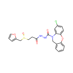 O=C(CC[S@@+]([O-])Cc1ccco1)NNC(=O)N1Cc2ccccc2Oc2ccc(Cl)cc21 ZINC000027556416