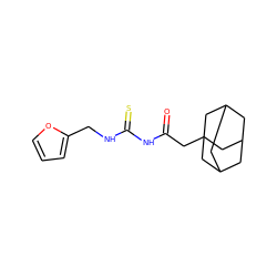 O=C(CC12CC3CC(CC(C3)C1)C2)NC(=S)NCc1ccco1 ZINC000005064454