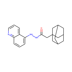 O=C(CC12CC3CC(CC(C3)C1)C2)NNc1cccc2ncccc12 ZINC000040953002