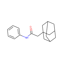 O=C(CC12CC3CC(CC(C3)C1)C2)Nc1ccccc1 ZINC000006338493