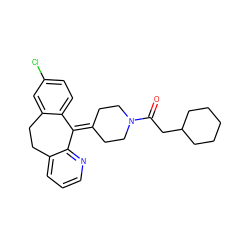 O=C(CC1CCCCC1)N1CCC(=C2c3ccc(Cl)cc3CCc3cccnc32)CC1 ZINC000197170934