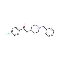 O=C(CC1CCN(Cc2ccccc2)CC1)c1ccc(F)cc1 ZINC000000005172