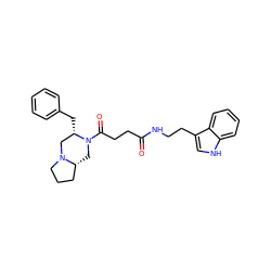 O=C(CCC(=O)N1C[C@@H]2CCCN2C[C@@H]1Cc1ccccc1)NCCc1c[nH]c2ccccc12 ZINC000036286073