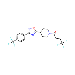 O=C(CCC(F)(F)F)N1CCC(c2nc(-c3ccc(C(F)(F)F)cc3)no2)CC1 ZINC000073199463