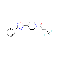 O=C(CCC(F)(F)F)N1CCC(c2nc(-c3ccccc3)no2)CC1 ZINC000073198676