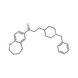 O=C(CCC1CCN(Cc2ccccc2)CC1)c1ccc2c(c1)CCCCN2 ZINC000000605412