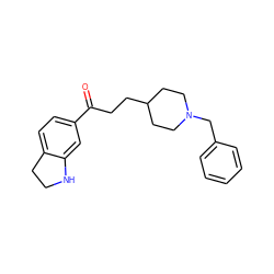 O=C(CCC1CCN(Cc2ccccc2)CC1)c1ccc2c(c1)NCC2 ZINC000013737848