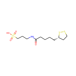 O=C(CCCC[C@H]1CCSS1)NCCCS(=O)(=O)O ZINC001772570985