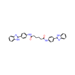O=C(CCCCC(=O)Nc1ccc(-c2nc3ccccc3[nH]2)cc1)Nc1ccc(-c2nc3ccccc3[nH]2)cc1 ZINC000001895578
