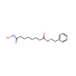 O=C(CCCCCCC(=O)NCCc1ccccc1)NO ZINC000040938943