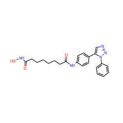 O=C(CCCCCCC(=O)Nc1ccc(-c2cnnn2-c2ccccc2)cc1)NO ZINC000029069681