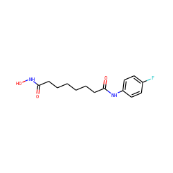 O=C(CCCCCCC(=O)Nc1ccc(F)cc1)NO ZINC000049066521