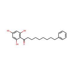 O=C(CCCCCCCCc1ccccc1)c1c(O)cc(O)cc1O ZINC000014652564