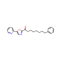 O=C(CCCCCCCc1ccccc1)c1ncc(-c2ccccn2)o1 ZINC000013611930